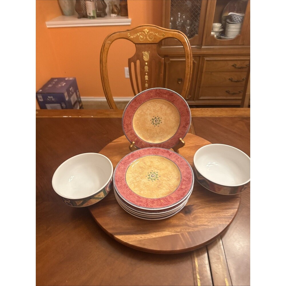 FURIO Home Indonesia MESA H097/52  2 CEREAL BowlS & 6 SALAD PLATES